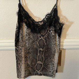 ZARA SNAKESKIN/LACE CAMI🖤